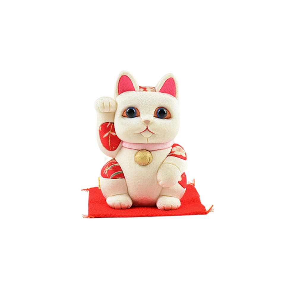 Edo Mokumegome Dolls - Feng Shui Series - Convitation Cat White
