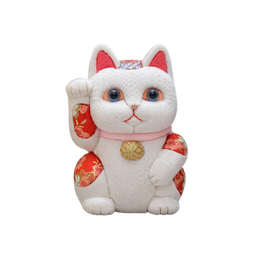 Edo Mokumegome Dolls - Feng Shui Series - Convitation Cat White