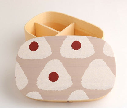 Bento box with rice balls and pickled plums 4 sizes
