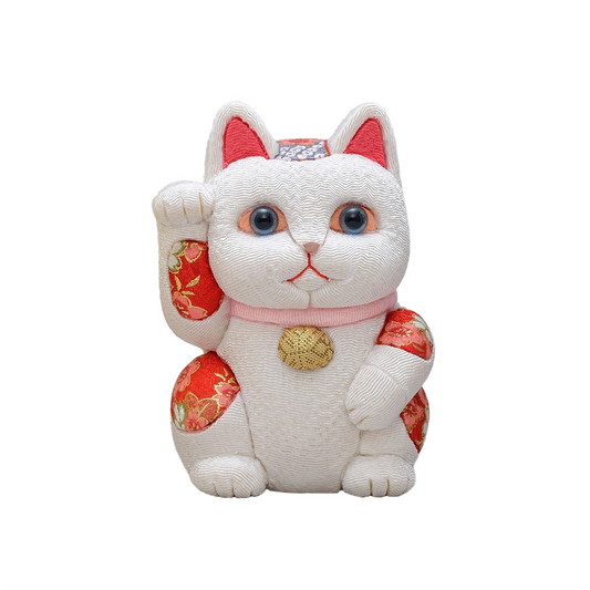 Edo Mokumegome Dolls - Feng Shui Series - Convitation Cat White